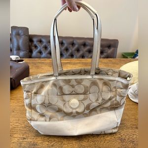 Coach F17443 Signature Multifunction Tote Diaper Bag